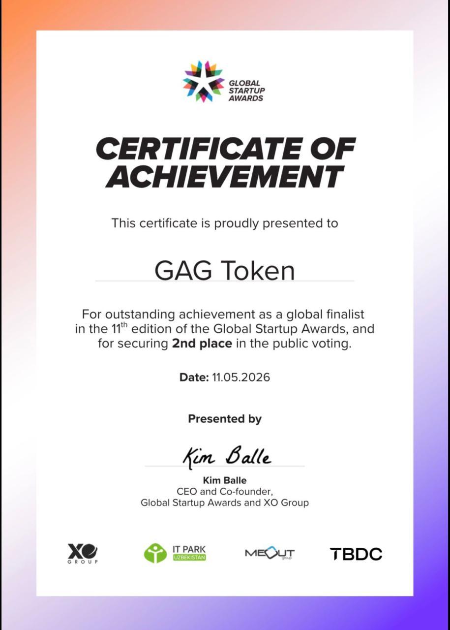 Certificate of Achievement, 11.05.2026